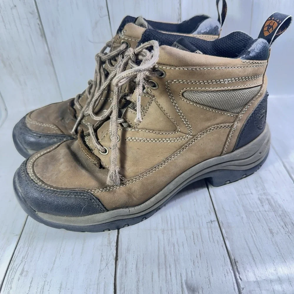 Ariat Women's 7.5B Style 70057 Brown Leather Lace Up Hiking Trail Boots‎ EU 38